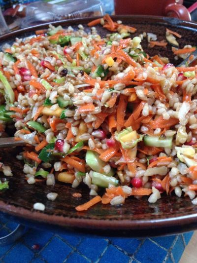 Bowl with Vegan Fall Barley Salad