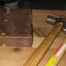 finishing anvil and ball peen hammer