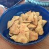 Quick and easy dairy-free cheese crackers
