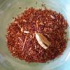 The lovely texture and red-brown color of our rooibos chai mix